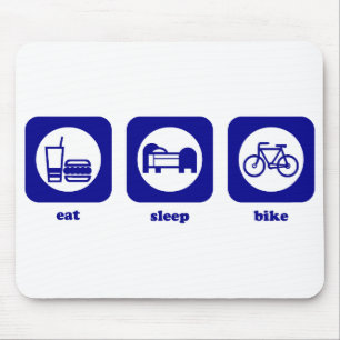 Eet. Slaap. Bike. Mousepad Muismat