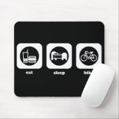 Eet. Slaap. Bike. Mousepad Muismat (Met muis)