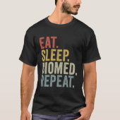 Eet slaap biomed Herhaal grappige biomedische wete T-shirt (Voorkant)