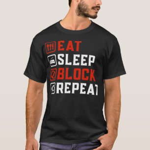 eet slaap blokkeer herhaal t-shirt