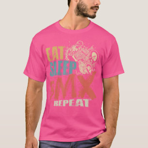 Eet Slaap BMX Herhaal Grappige BMX fiets T-shirt