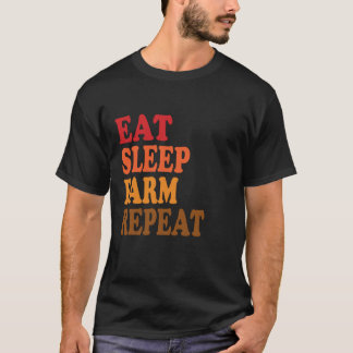 Eet Slaap Boerderij Herhaal Farmer Farming Video G T-shirt