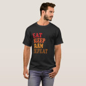 Eet Slaap Boerderij Herhaal Farmer Farming Video G T-shirt (Voorkant volledig)