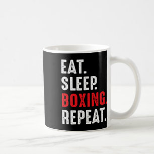 Eet Slaap Boksen Herhaal Grappige Boxer Koffiemok