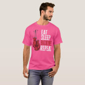 Eet Slaap Boksen Herhaal Handschoenen Vecht Ring P T-shirt (Voorkant volledig)