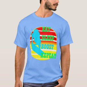 Eet Slaap Boost Herhaal Vrouw Kitesufer Retro Suns T-shirt