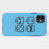 Eet. Slaap. Bordjee. Herhaal.   ASL telefoongeval. Case-Mate iPhone Case (Achterkant (horizontaal))
