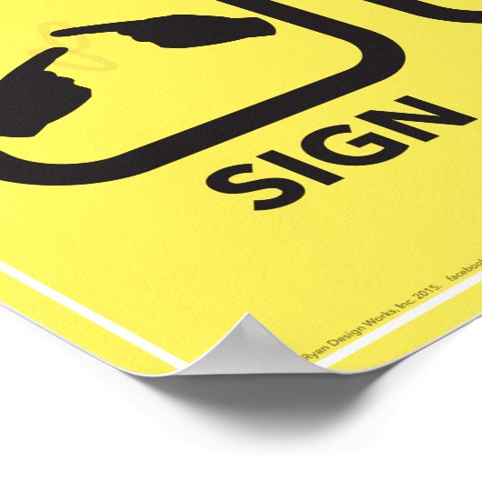 Eet. Slaap. Bordjee. Herhaal. Een ASL Classroom po Poster (Hoek)