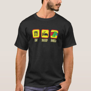 Eet Slaap Bouw Speelgoed Brick T-shirt