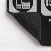Eet. Slaap. Bowl. Mousepad Muismat (Hoek)