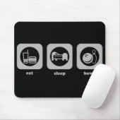 Eet. Slaap. Bowl. Mousepad Muismat (Met muis)