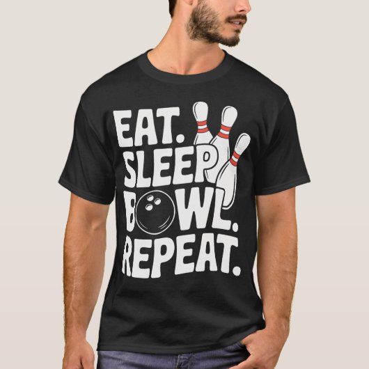 Eet Slaap Bowl T-shirt (Voorkant)