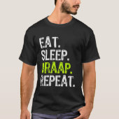 Eet Slaap Braap Herhaal Braaap Brap Motorcross Fun T-shirt (Voorkant)