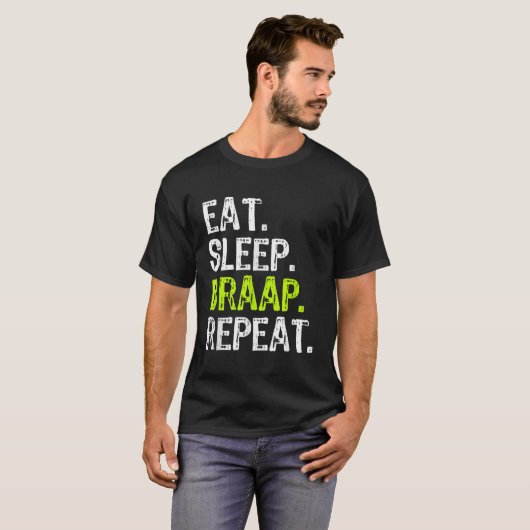 Eet Slaap Braap Herhaal Braaap Brap Motorcross Fun T-shirt (Voorkant volledig)