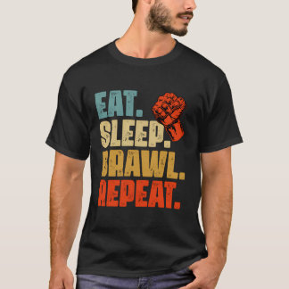 Eet Slaap Brawl Herhaal Brawlers of Gamers T-shirt