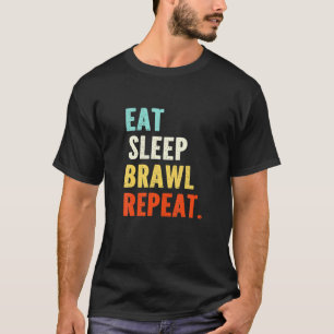 Eet Slaap Brawl Herhaal Gamer T-Shirt