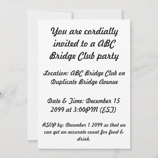 Eet... Slaap... Brug (Bridge Game Attitude) Kaart (Achterkant)