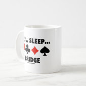 Eet... Slaap... Brug (Bridge Humor Card Suits) Koffiemok (Voorkant links)