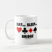 Eet... Slaap... Brug (Bridge Humor Card Suits) Koffiemok (Links)