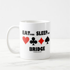 Eet... Slaap... Brug (Bridge Humor Card Suits) Koffiemok
