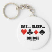 Eet... Slaap... Brug (Bridge Humor Card Suits) Sleutelhanger (Voorkant)