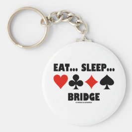 Eet... Slaap... Brug (Bridge Humor Card Suits) Sleutelhanger