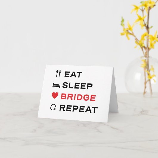 Eet. Slaap. Brug. Herhaal. Voor dubbele brug Kaart (Gele Bloem)