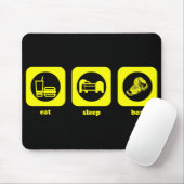 Eet. Slaap. Bus. Mousepad Muismat (Met muis)