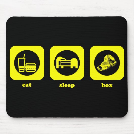 Eet. Slaap. Bus. Mousepad Muismat (Voorkant)