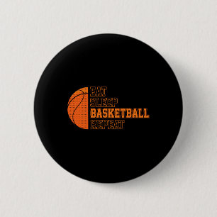 Eet. Slaap. Bysketbyll. Herhaal. Bysketbyll-speler Ronde Button 5,7 Cm