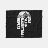 Eet Slaap Bysketbyll Herhaal Tiener Meisjes Jongen Fleece Deken (Voorkant (Horizontaal))