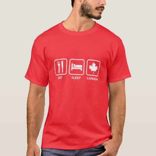 Eet Slaap Canada T-shirt (Voorkant)