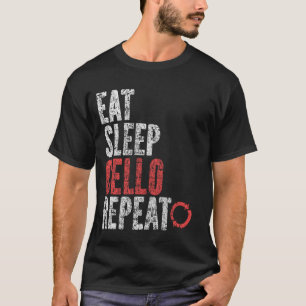 Eet slaap cello Herhaal T-shirt