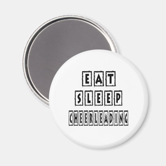 Eet slaap cheerleading magneet (Voorkant / Achterkant)