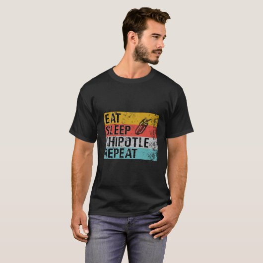 Eet slaap Chipotle Herhaal Chipotle T-shirt (Voorkant volledig)