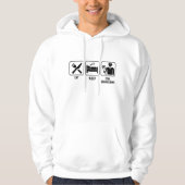 Eet. Slaap. Civiele techniek Hoodie (Voorkant)