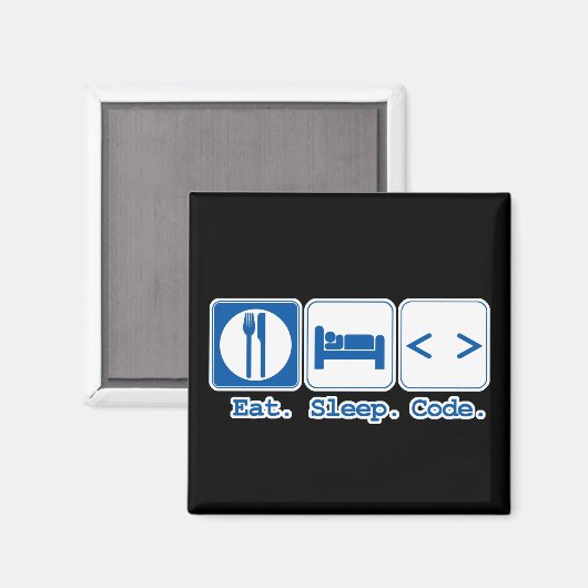 eet slaap code (html) magneet (Voorkant / Achterkant)