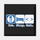 eet slaap code (html) magneet (Voorkant)