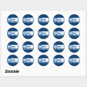 eet slaap code (html) ronde sticker (Vel)