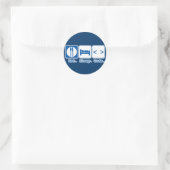 eet slaap code (html) ronde sticker (Tas)