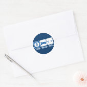 eet slaap code (html) ronde sticker (Envelop)
