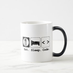 eet slaap code magische mok