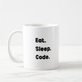 Eet Slaap Code Mok – Motiverend Cadeau voor Softwa (Links)