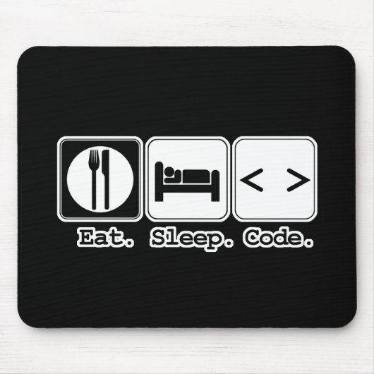eet slaap code muismat (Voorkant)