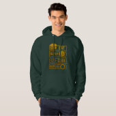 Eet Slaap Codeer Herhaal – Goud Tech Levensstijl D Hoodie (Voorkant volledig)