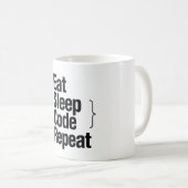 Eet Slaap Codeer Herhaal Programmeur Koffiemok (Voorkant rechts)