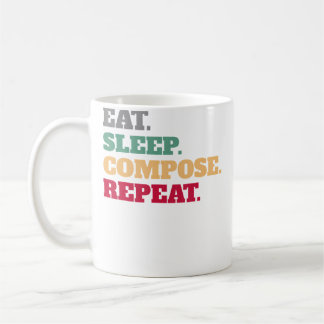 Eet Slaap Componeer Herhaal Cadeau Idee Componist Koffiemok