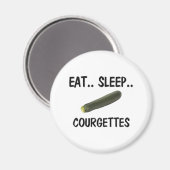 Eet slaap COURGETTES Magneet (Voorkant / Achterkant)