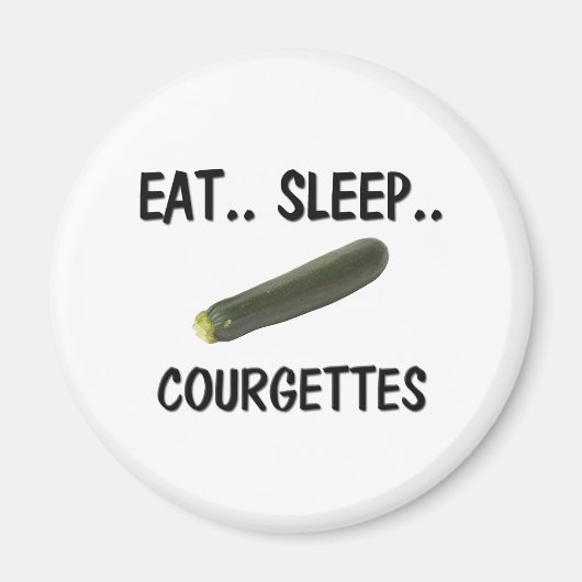 Eet slaap COURGETTES Magneet (Voorkant)