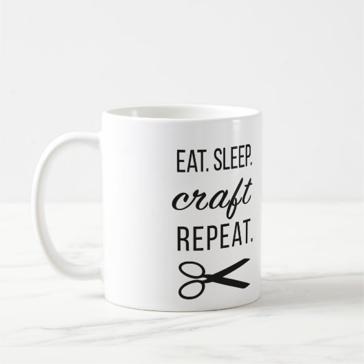 Eet. Slaap. Craft. Herhaal. Koffie en meer Koffiemok (Links)